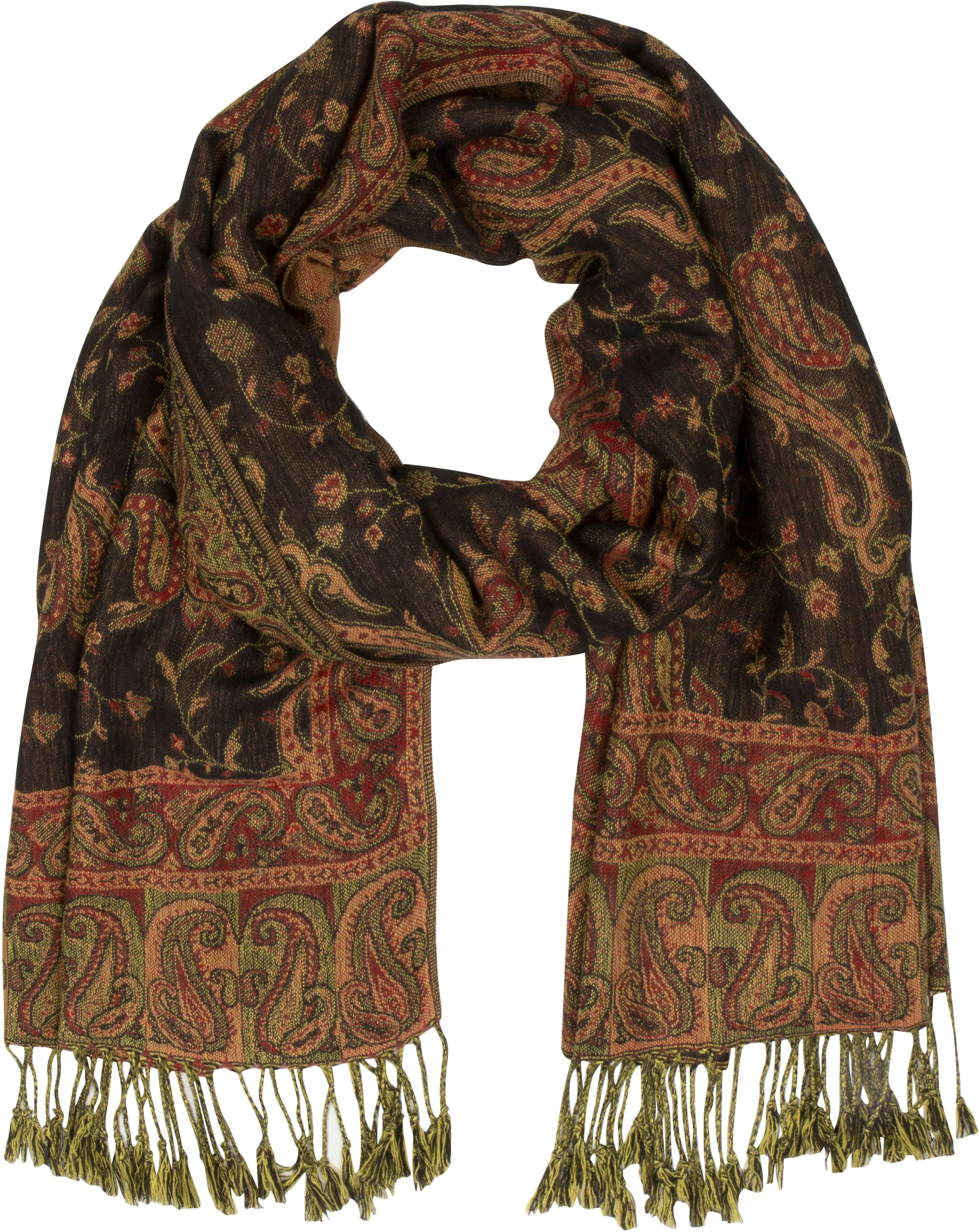 Sakkas Double Layer Jacquard Paisley Pashmina Shawl / Wrap / Stole