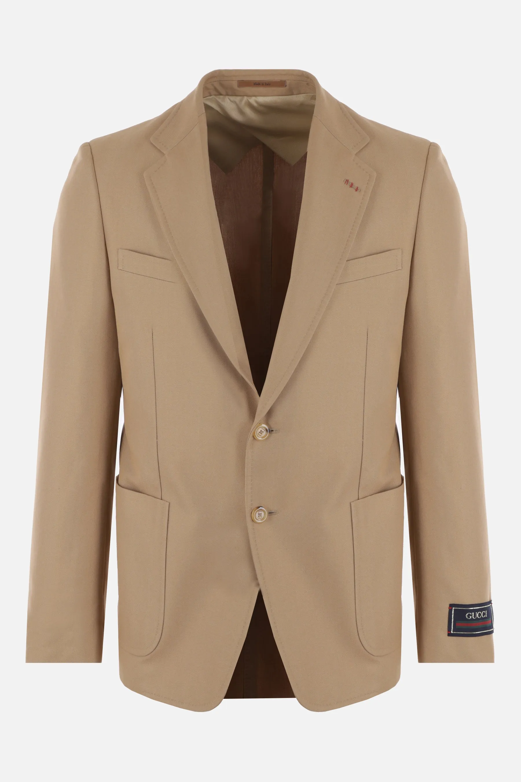 Single-breasted Gabardine Cotton Jacket