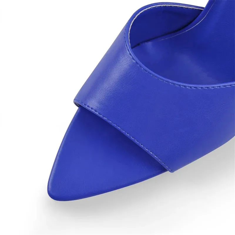 Stylish Pointed Peep Toe Slip-On Sandals