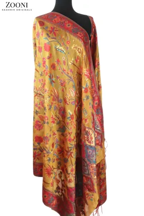 Superfine Kaani Jaamawar Silk Summer Shawl - Sunny Side