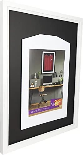 Vivarti DIY Gloss White Sports Shirt Display Frame