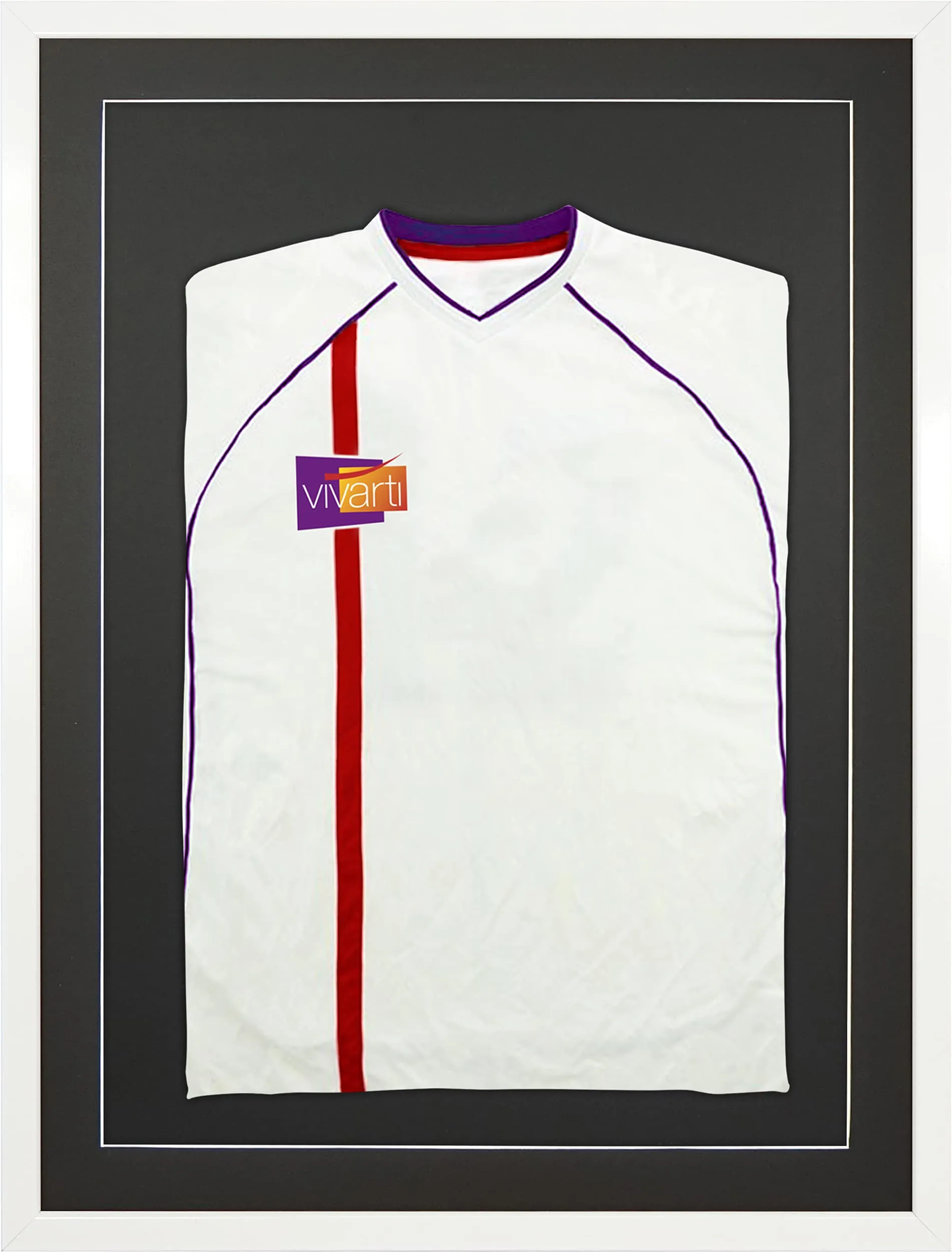 Vivarti DIY Gloss White Sports Shirt Display Frame