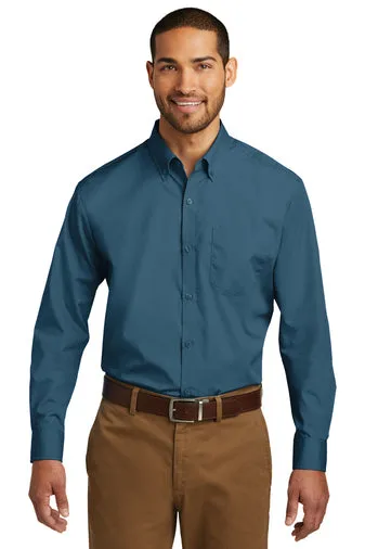 W100-Port Authority® Long Sleeve Carefree Poplin Shirt