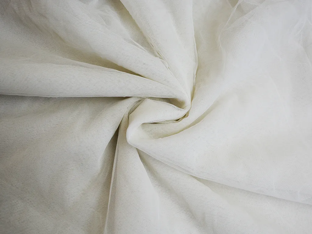 White Plain Dyeable Net Fabric (Wholesale)