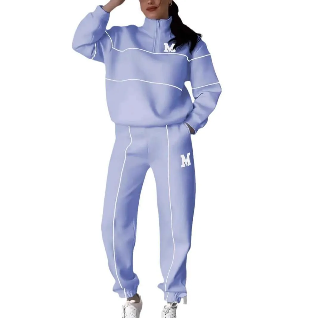 Women's Fashion  Piece Lounge Hoodless Pullover  Sweatsuit Sets With Pockets