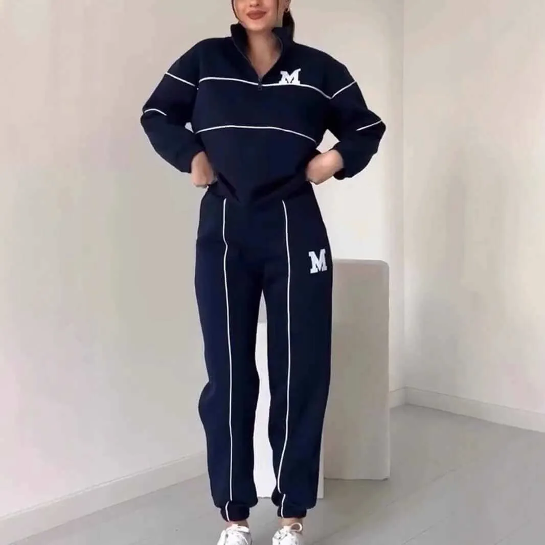 Women's Fashion  Piece Lounge Hoodless Pullover  Sweatsuit Sets With Pockets