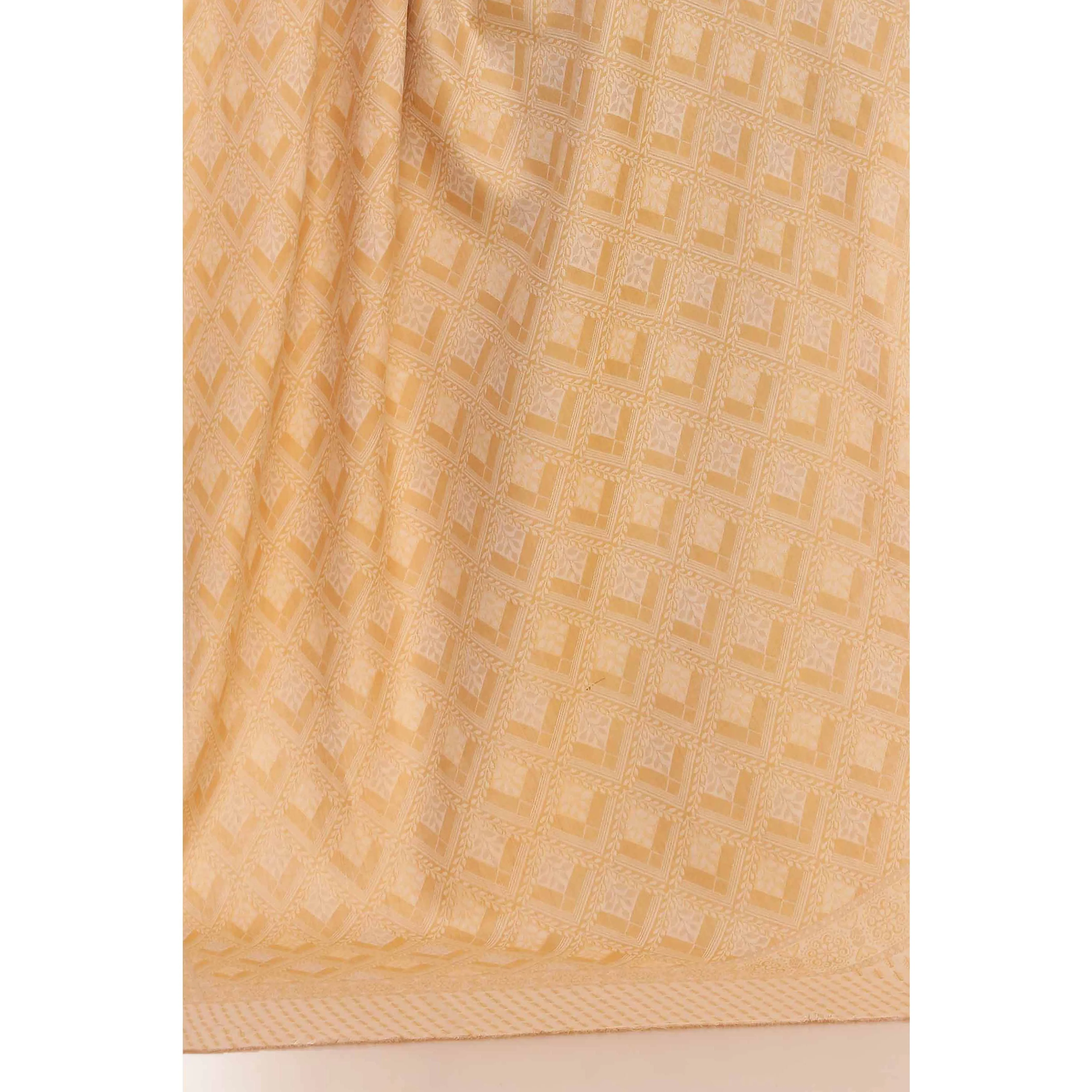 Yellow Jacquard Shawl PW2759